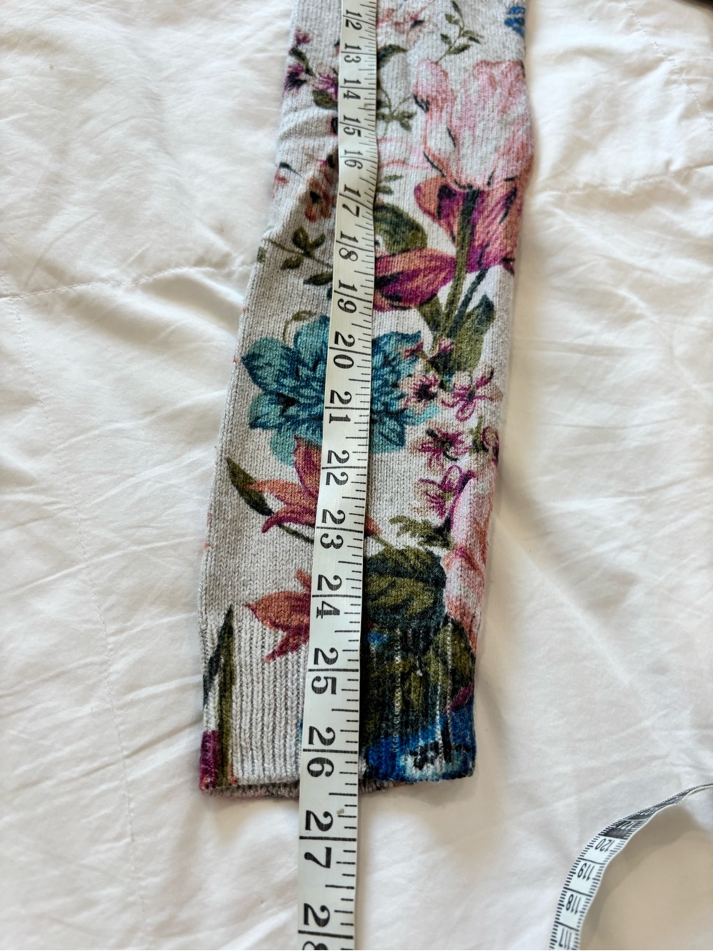 Anthropologie Angel Of The North S Gray Floral Sweater Embroidery Cottagecore - Picture 11 of 14